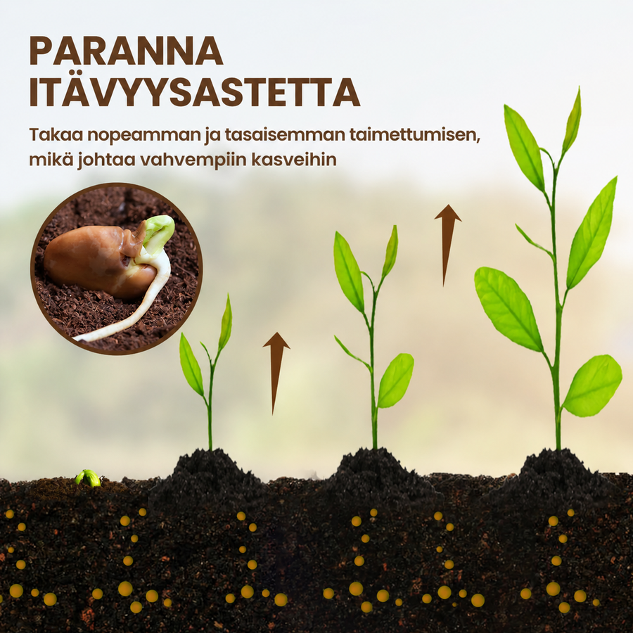 Vesiliukoinen maanparannusaine kasveille