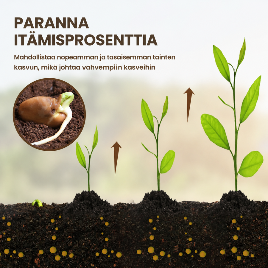 Vesiliukoinen maaperän aktivaattori kasveille ja puutarhaan