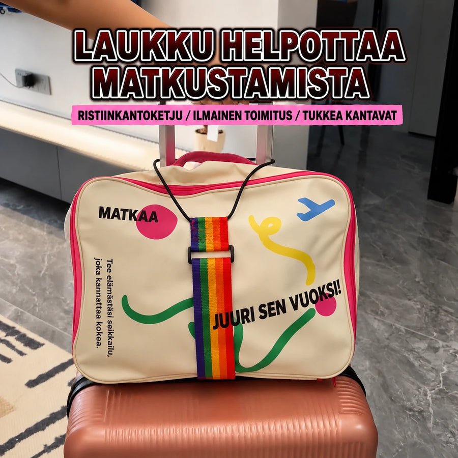 Säädettävä matkalaukun kiinnityshihna lisälaukulle