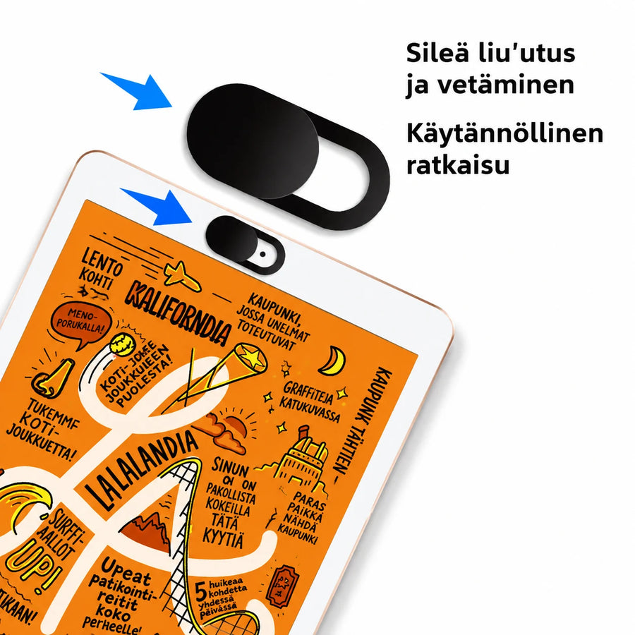 Ultraohut liukuva kameransuoja laitteille, 50 kpl