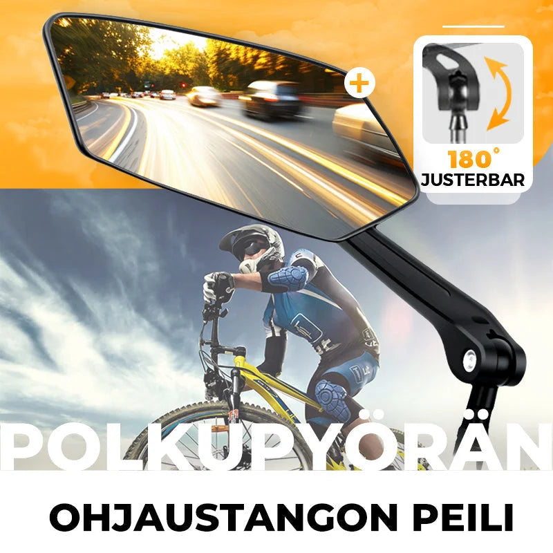 Säädettävä pyörän ohjaustankopeili takanäkymään