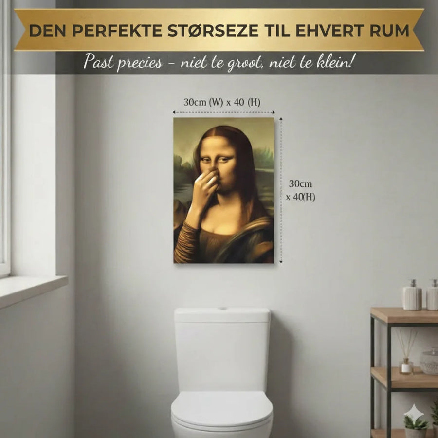 Mona Lisa pitelee nenäänsä – canvas-taulu (ilman kehystä)