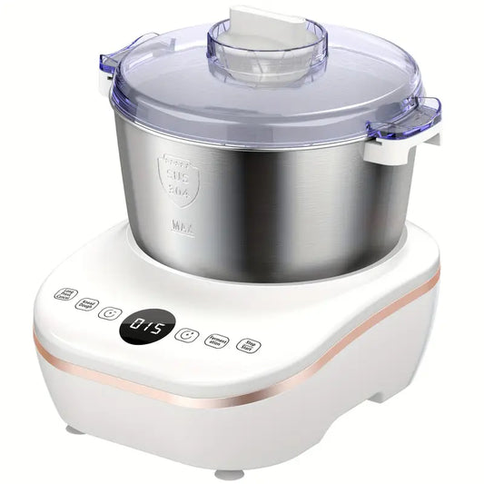 7.3 Quarts, Electric Dough Maker, 304 Stainless Steel Bowl, Portable Lightweight Electric Kitchen Mixer for Daily Use with Ferment Function for Pizza, Bread, Toast, Pasta, And Cookies.