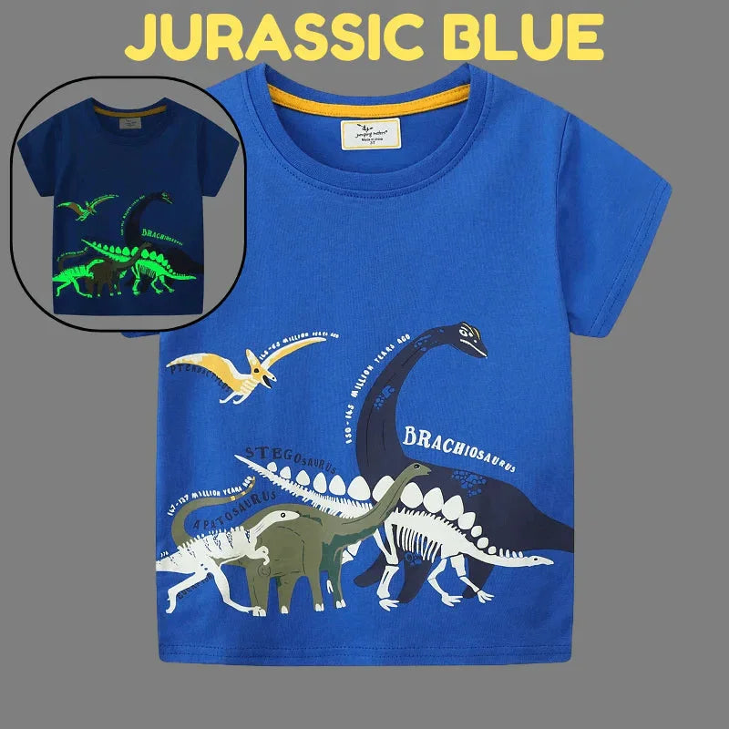 Icone™ DinoShirt – pimeässä hohtava dinosaurus-T-paita lapsille