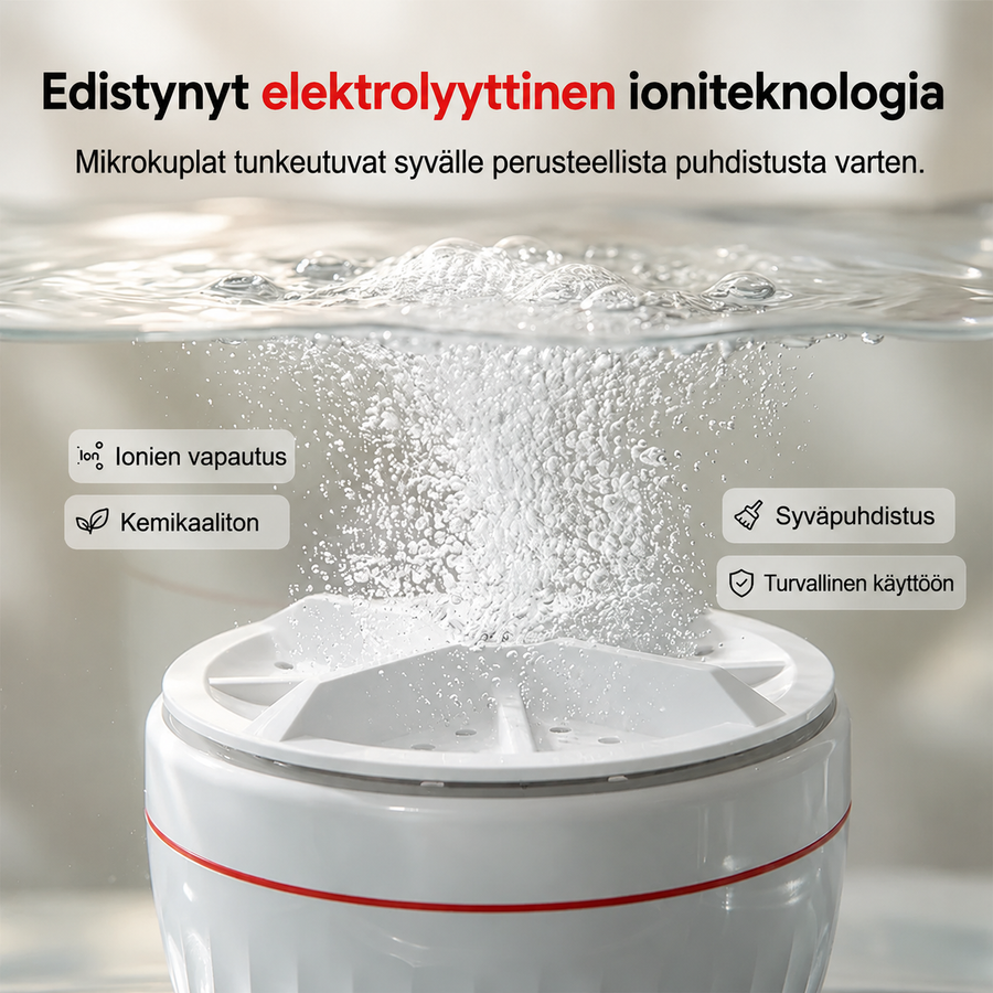 Kannettava hedelmä- ja vihannespesuri ionipuhdistuksella